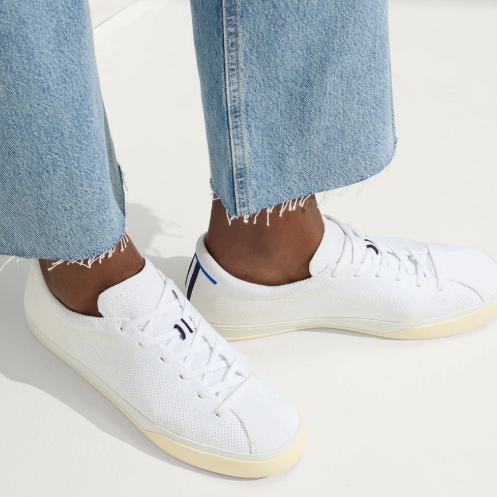 Rothy's White Lace-Up Sneakers